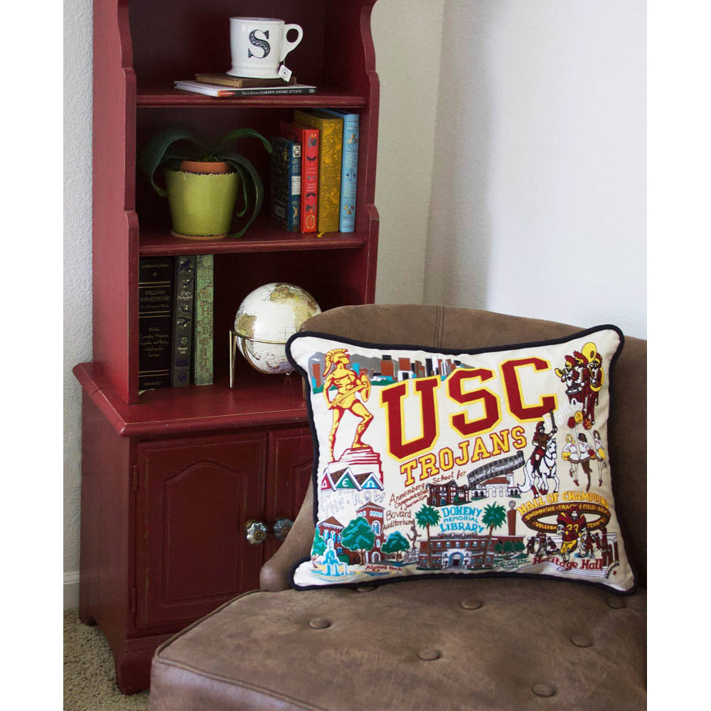 Southern California, University of (USC) Collegiate Embroidered Pillow by CatStudio