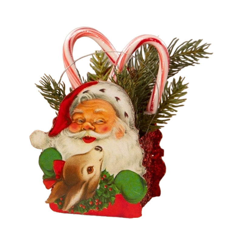 Tin Santa Bucket Small by Bethany Lowe