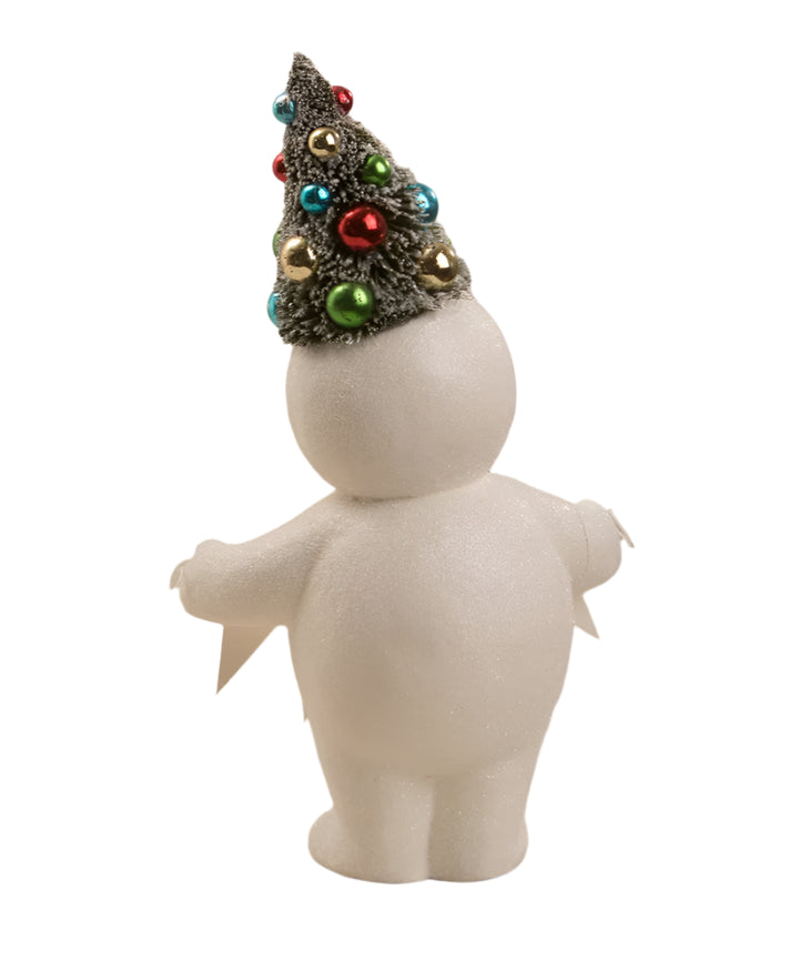 Retro Merry Snowman With Tree Medium - Quirks!