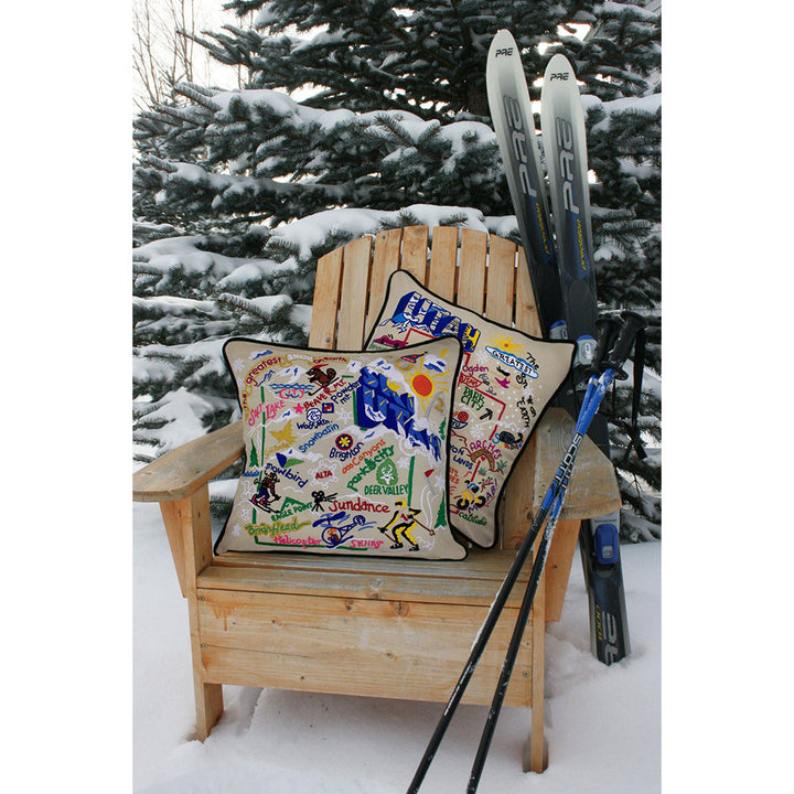 Utah Hand-Embroidered Pillow