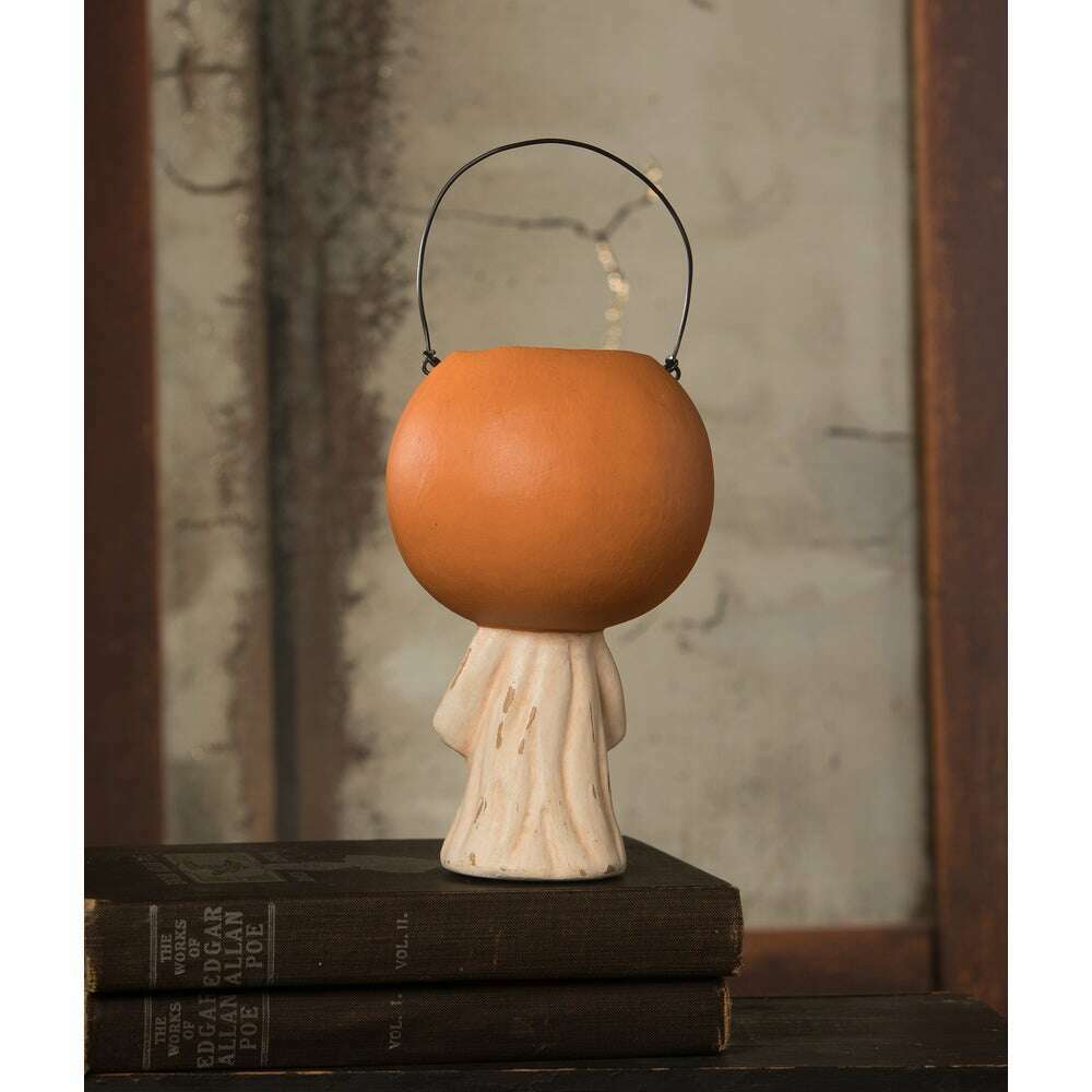 Vintage Scared Pumpkin Ghost by Bethany Lowe image 1