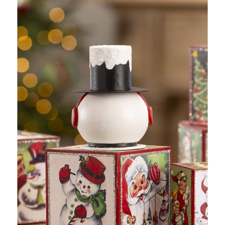 Vintage Surprised Snowman Container by Bethany Lowe