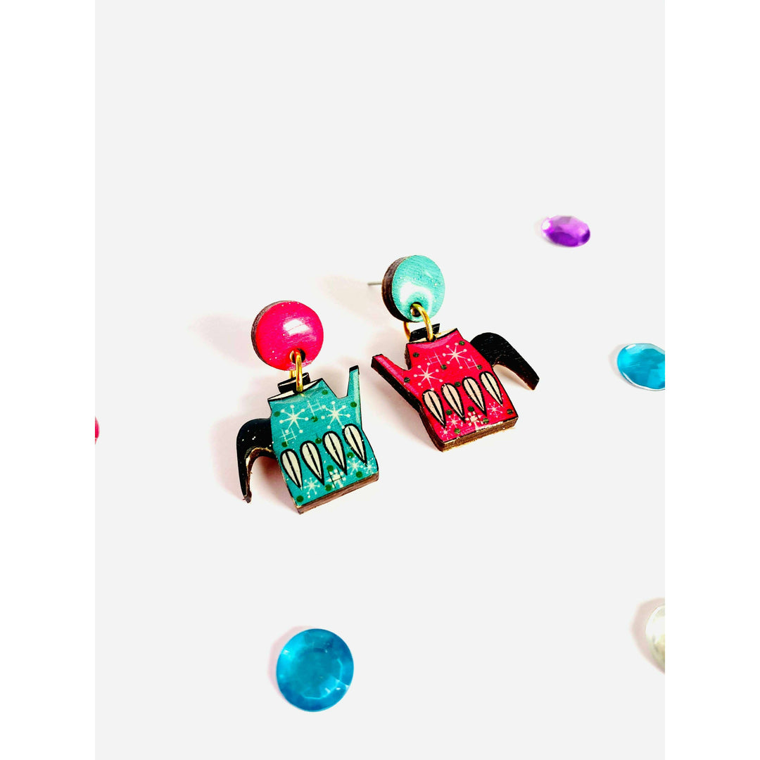 Vintage Teapot Earrings by Rosie Rose Parker