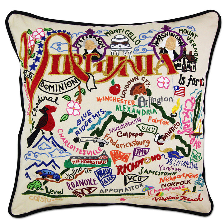 Virginia Hand-Embroidered Pillow