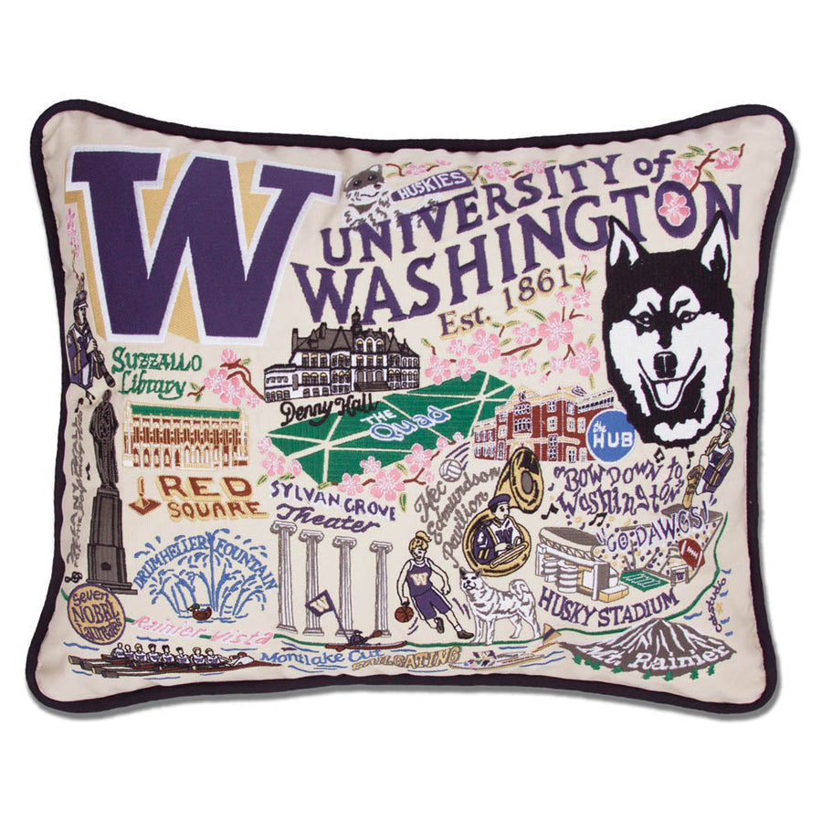 Washington, University of Collegiate Embroidered Pillow by CatStudio